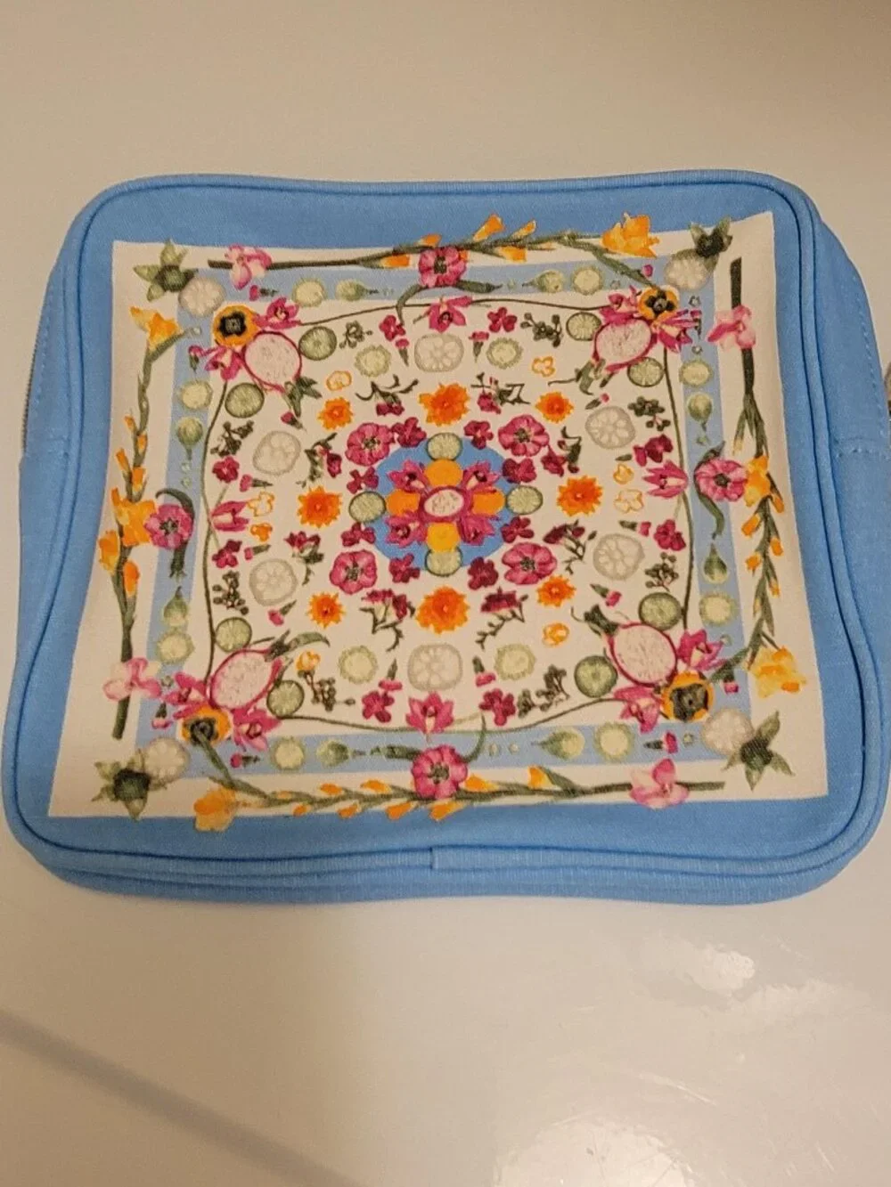 Estee Lauder Square Floral Makeup Bag